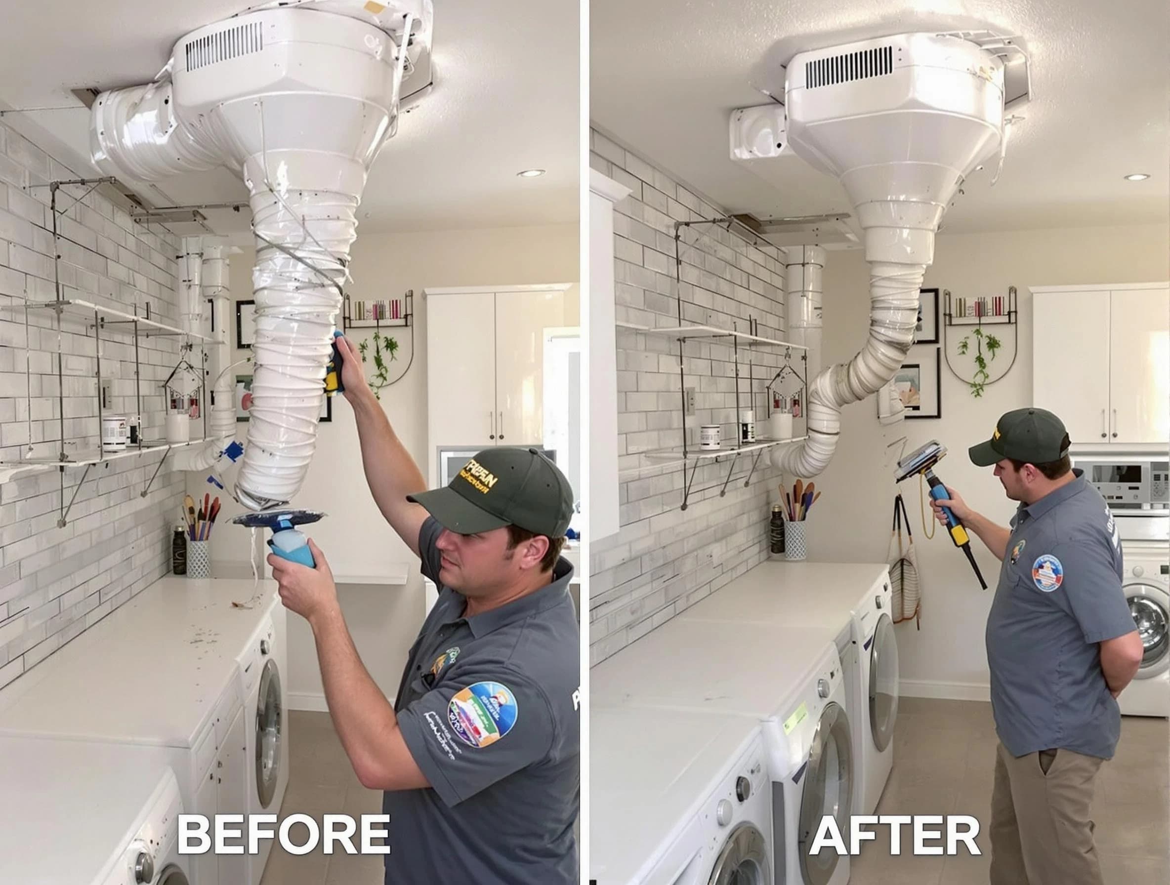 Professional dryer exhaust vent cleaning by Woodstock Dryer Vent Cleaning in Woodstock
