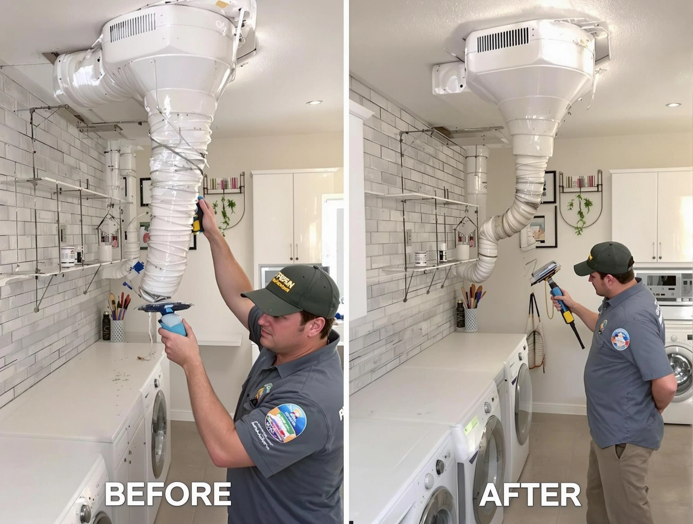 Professional dryer exhaust vent cleaning by Woodstock Dryer Vent Cleaning in Woodstock